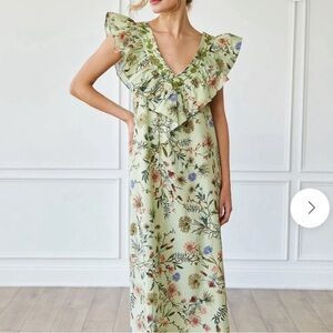 Mi Golondrina Andrea Dress in Green - size M- amazing condition!